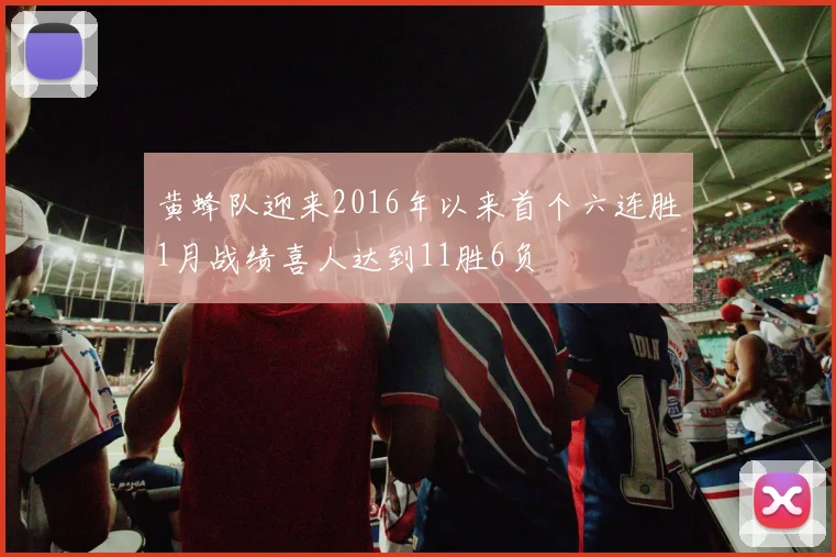 黄蜂队迎来2016年以来首个六连胜1月战绩喜人达到11胜6负
